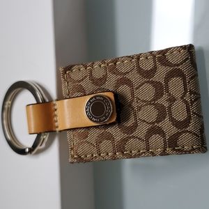 Coach small photo key ring